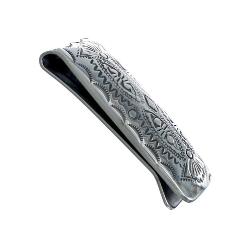Native American Navajo Sterling Silver Money Clip JX130749